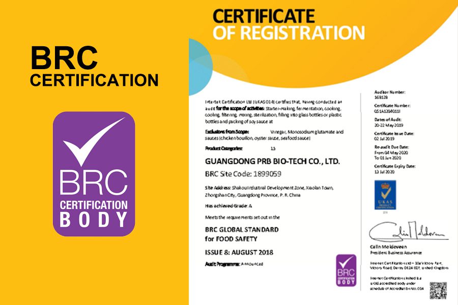 BRC certificate