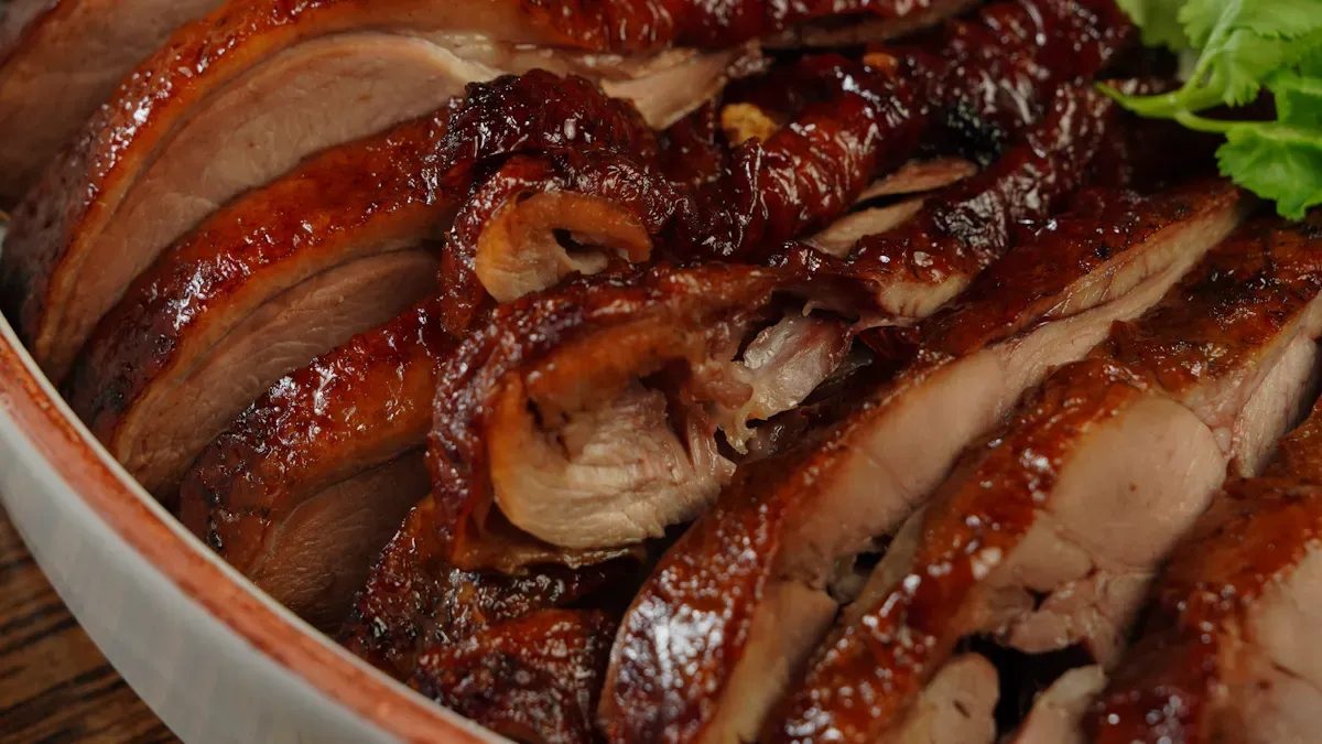 Cook and Glaze Chinese BBQ Pork
